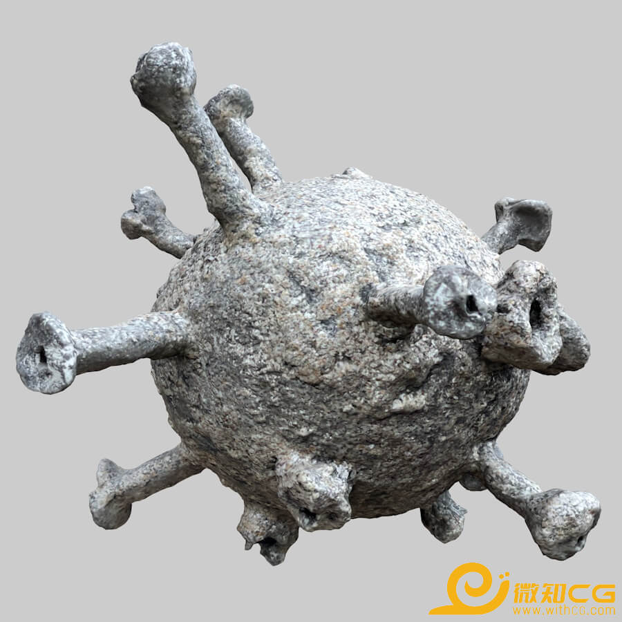 石化病毒c4d雕塑3D模型C4D/FBX/OBJ格式