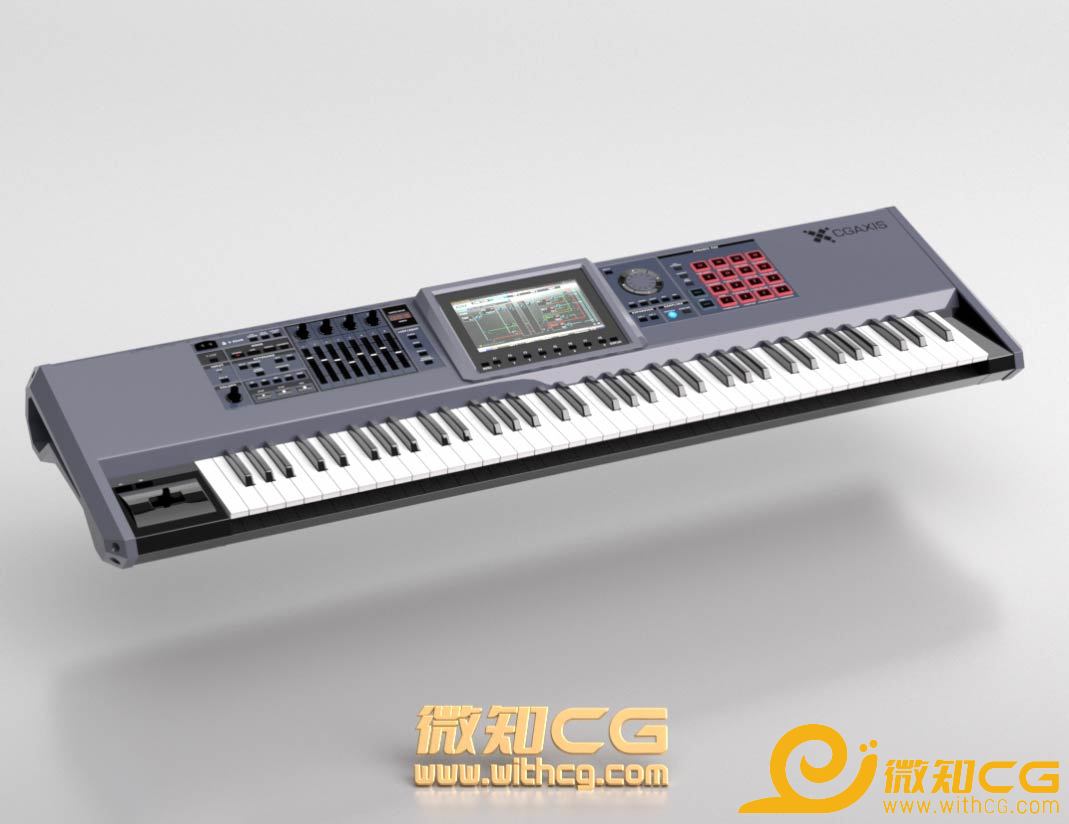 多功能电子琴C4D模型